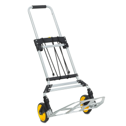 Safco Stow & Go Cart Lightweight Hand Truck, 110 Lb. Capacity, 5in Wheels, Gray