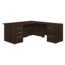 Bush Business Furniture Office 500 72inW U-Shaped Executive Corner Desk With Drawers And Hutch, Storm Gray, Standard Delivery