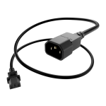 Unirise Power cable - IEC 60320 C13 to IEC 60320 C14 - AC 250 V - 10 ft - black