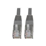 Tripp Lite Cat6 Cat5e Gigabit Molded Patch Cable RJ45 M/M 550MHz Gray 10ft - 128 MB/s - 10 ft - Gray