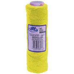 Marshalltown Braided Nylon Masons Line, 250ft, Fluorescent Yellow