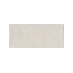 JAM Paper # 10 Business Booklet Envelopes, Gummed Seal, Quartz White Stardream Metallic, Pack Of 25