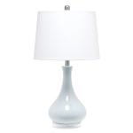 Lalia Home Droplet Table Lamp, 26-1/4inH, White Shade/Light Blue Base