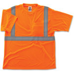 Ergodyne GloWear 8289 Type R Class 2 T-Shirt, 2X, Reflective Orange