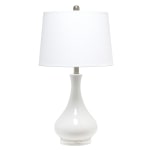 Lalia Home Droplet Table Lamp, 26-1/4inH, White Shade/White Base