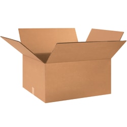 Partners Brand Double-Wall Heavy-Duty Corrugated Cartons, 24in x 16in x 8in, Kraft, Box Of 15