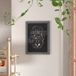 Flash Furniture Canterbury Wall Mount Magnetic Chalkboard Sign, 18in x 24in, Gray