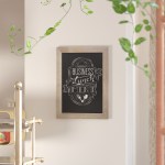 Flash Furniture Canterbury Wall Mount Magnetic Chalkboard Sign, 18in x 24in, Weathered Brown