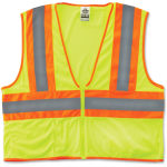 Ergodyne GloWear Safety Vest, 8229Z Economy 2-Tone Type-R Class 2, Large/X-Large, Lime