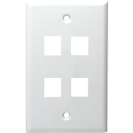 DataComm 20-3004-WH Keystone Faceplate - 4 x Socket(s) - White