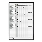 Quartet Classic DuraMax Magnetic Dry-Erase In/Out Board, 24in x 36in, Aluminum Frame With Black Finish