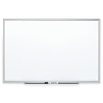 Quartet Classic Porcelain Magnetic Dry-Erase Whiteboard, 60in x 36in, Aluminum Frame With Silver Finish