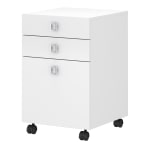 Bush Business Furniture Echo 19-4/7inD Vertical 3-Drawer Mobile File Cabinet, Pure White, Delivery