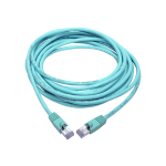 Tripp Lite Cat6a Snagless Shielded STP Patch Cable 10G, PoE, Aqua M/M 25ft - First End: 1 x RJ-45 Male Network - Second End: 1 x RJ-45 Male Network - 1.25 GB/s - Patch Cable - Shielding - Aqua