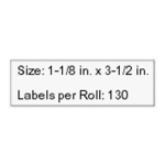 Seiko Direct Thermal Address Labels, SKPSLP1RLB, Rectangle, 3 1/2inW x 2 1/8inL, White, Roll of 1,000 Labels