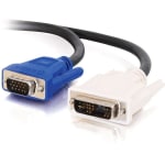 C2G 6.6ft DVI to VGA Video Adapter Cable - DVI-A to HD15 VGA - M/M - DVI-A Male - HD-15 Male - 6.56ft - Black