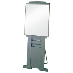 Quartet DuraMax Presentation Easel With Whiteboard/Flipchart Holder, 72inH, Gray