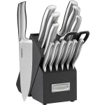 Cuisinart German Steel Cutlery Block Set, 14-5/16in x 5-7/8in, Set Of 15 Pieces