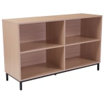 Flash Furniture 30inH 4-Shelf Open Bookcase, Oak