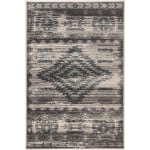 Linon Paramount Area Rug, 2ft x 3ft, Aztek, Gray/Charcoal