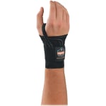 Ergodyne ProFlex Support, 4000, Single-Strap Wrist, Right, Small, Black