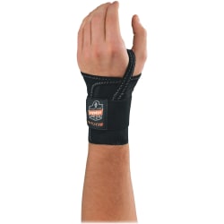 Ergodyne ProFlex Support, 4000, Single-Strap Wrist, Left, Small, Black