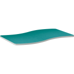 HON Build 54inW Configurations Ribbon Table, Turquoise Blue