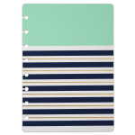 TUL Discbound Notebook Covers, Junior Size, Mint Stripes, Pack of 2 Covers