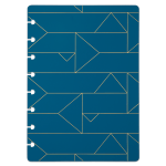 TUL Discbound Notebook Covers, Junior Size, Blue Geo, Pack of 2 Covers