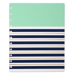 TUL Discbound Notebook Covers, Letter Size, Mint Stripes, Pack of 2 Covers