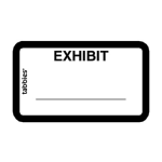 Tabbies Color-coded Legal Exhibit Labels, 58092, 1 5/8inW x 1inL, White, Pack Of 252