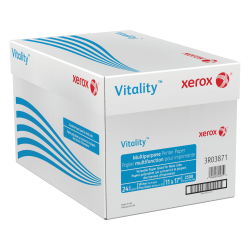 Xerox Vitality Multi-Use Printer & Copy Paper, White, Ledger (11in x 17in), 2500 Sheets Per Case, 24 Lb, 92 Brightness, FSC Certified, Case Of 5 Reams