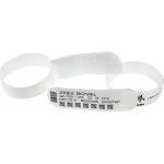 Zebra Z-Band UltraSoft Wristband Cartridge Kit (White) - 1in Width x 6in Length - Permanent Adhesive - Direct Thermal - White - Polypropylene - 300 / Roll - 6 / Roll - Latex-free, Flexible, Tamper Evident, Adhesive Closure, Scannable, Perforated