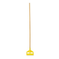 Rubbermaid Commercial Invader Wood Side-Gate Wet Mop Handle, 54in, Natural/Yellow