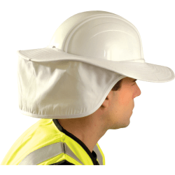 Hard Hat Shades, White, For Most Regular Hard Hats (Not Full Brim)