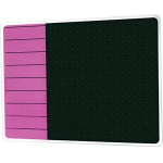 Floortex Viztex Plan & Grid Glass Dry Erase Board, 17in x 23in, Glacier Violet & Black