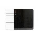 Floortex Viztex Plan & Grid Glass Dry Erase Board, 17in x 23in, White & Black