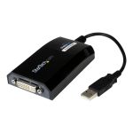 StarTech.com USB to DVI Adapter - External USB Video Graphics Card for PC and MAC- 1920x1200 - 6.50in DVI/USB Video Cable for Hard Drive, Video Device, Monitor, Graphics Card, Projector - First End: 1 x Type A Male USB - Second End: 1 x DVI-I Female Video