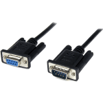 StarTech.com 1m Black DB9 RS232 Serial Null Modem Cable F/M  - 1m DB9 Null Modem Cable - DB9 Male to Female Cable - RS232 Null Modem Cable - 9 pin Null Modem Cable - 1 m Male to Female Null Modem Cable - 1x DB9 (M), 1x DB9 (F), Black - 1 meter / 3.28ft