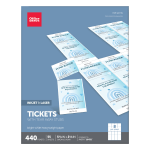 Office Depot Brand Inkjet/Laser Tickets, 5 1/2in x 2 1/8in, Bright White, Pack Of 440