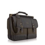 Solo New York Thompson 15.6in Laptop Briefcase, Brown/Olive