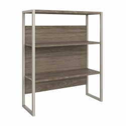 Bush Business Furniture Hybrid 43inH Bookcase Hutch, Modern Hickory, Standard Delivery