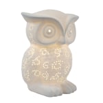 Simple Designs Porcelain Wise Owl Shaped Animal Light Table Lamp