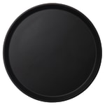 Cambro Round Camtread Trays, 16in, Black, Set Of 12 Trays, 1600CT110