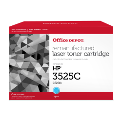 Office Depot Brand Remanufactured Cyan Toner Cartridge Replacement For HP 504A, CE251A, OD3525C