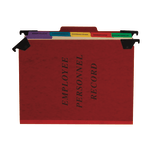 Pendaflex Hanging-Style Personnel File Folder, 2in Expansion, 9-1/2in x 11-3/4in, Letter Size, 30% Recycled, Red