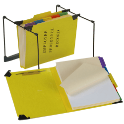 Pendaflex Hanging Style Personnel Folder, 9 1/2in x 11 3/4in, 2in Expansion, Yellow