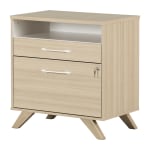 2-DRAWER FILE CABINET,FIXED,LATERAL,SOFT ELM AND WHITE