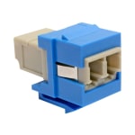 Eaton Tripp Lite Series Duplex Multimode Fiber Coupler, Keystone Jack - LC to LC, Blue - Keystone coupler - LC multi-mode (F) to LC multi-mode (F) - fiber optic - blue