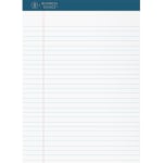 Business Source Premium Writing Pad - 2.50in x 8.5in x 11.8in - White Paper - Tear Proof, Sturdy Back, Bleed-free - 1 Dozen